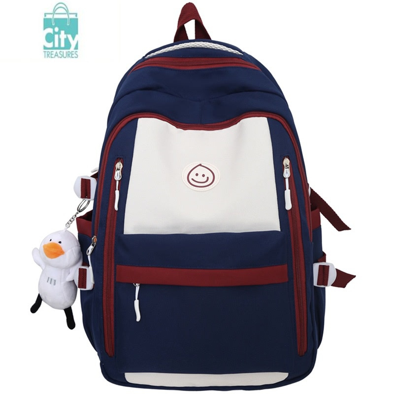 bangdou书包女ins韩版高中初中生大容量双肩包简约中学生小学生减负