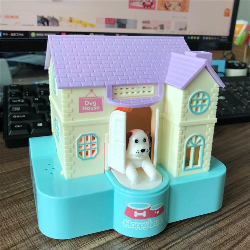 儿童犬存钱罐不可取创意女生可爱别墅狗储蓄箱网红防摔抖音款 三维工匠 【送电池★螺丝刀★贴纸】_609_329