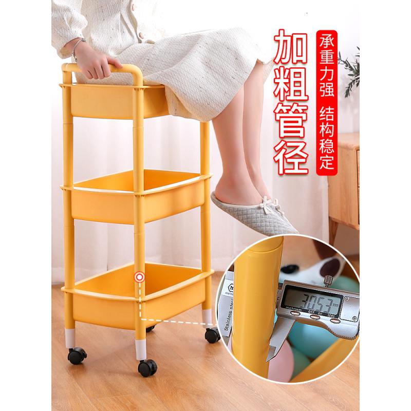家柏饰(CORATED)小推车置物架用品玩具零食多层收纳架带轮可移动卧室厨房储物高清大图