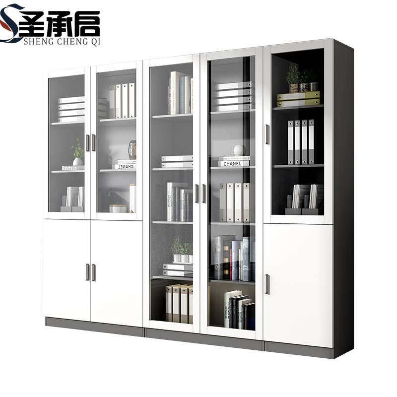 圣承启 书柜 白+灰 台高清大图