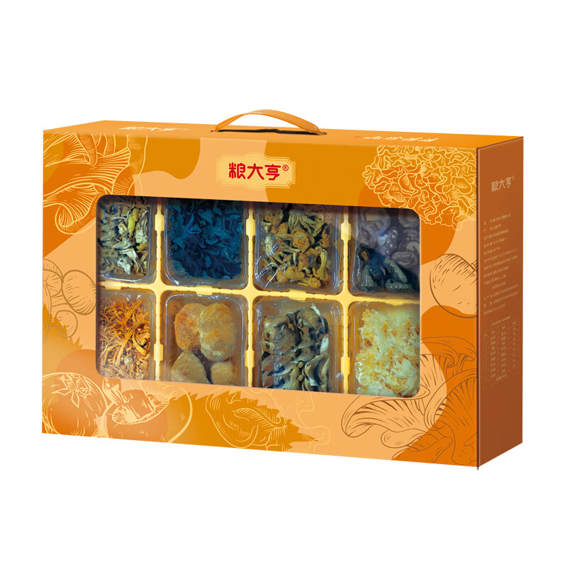 “粮大亨 [山珍菌菇]菌菇礼盒”高清大图