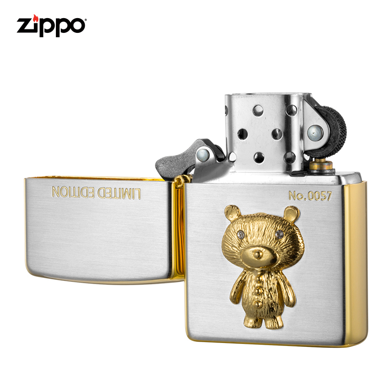 zippo芝宝打火机美国原装ZIPPO防风煤油打火机之宝站立的小熊ZBT-3-154a