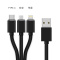 [支持iphone12]纽曼XS06黑色 三合一苹果快充手机数据线一拖三充电线3A快充支持华为1.2米