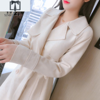 SUNTEK风衣外套女装春秋装2021年新款潮小个子中长款大衣气质女范百搭风衣