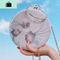 古风包包汉服旗袍中国风2020新款单肩绣花小圆包名媛链条手拿女包NEWLAKE