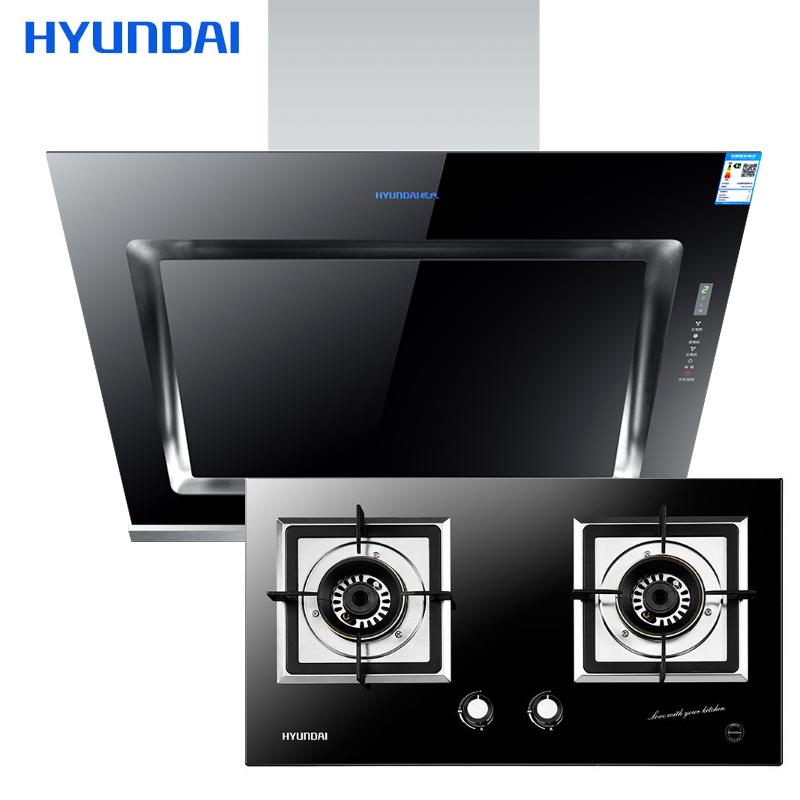 韩国现代(HYUNDAI)烟灶套餐2980DS+721 智能体感操控侧吸油烟机燃气灶套装 天然气