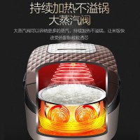 美的(Midea) 电饭煲 MB-FB40EASY102 大蒸汽阀 钻石纹理 底盘加热黄晶蜂窝内胆 4升/4L
