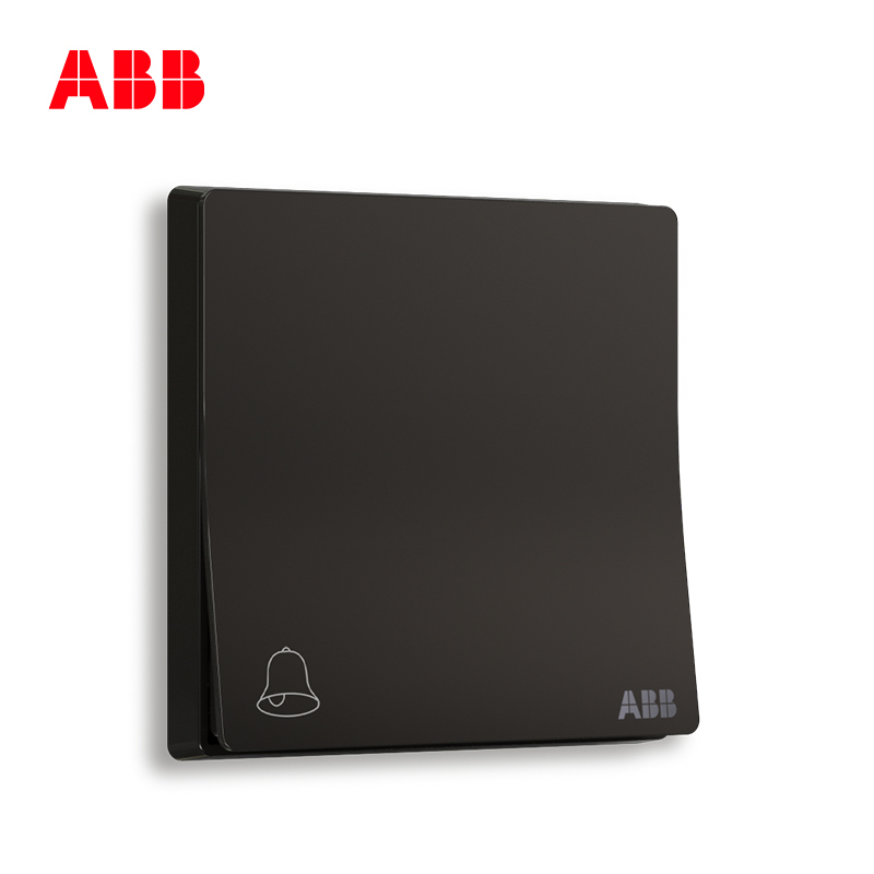 ABB开关插座 轩致无框 星空黑色铃开关AF429-885