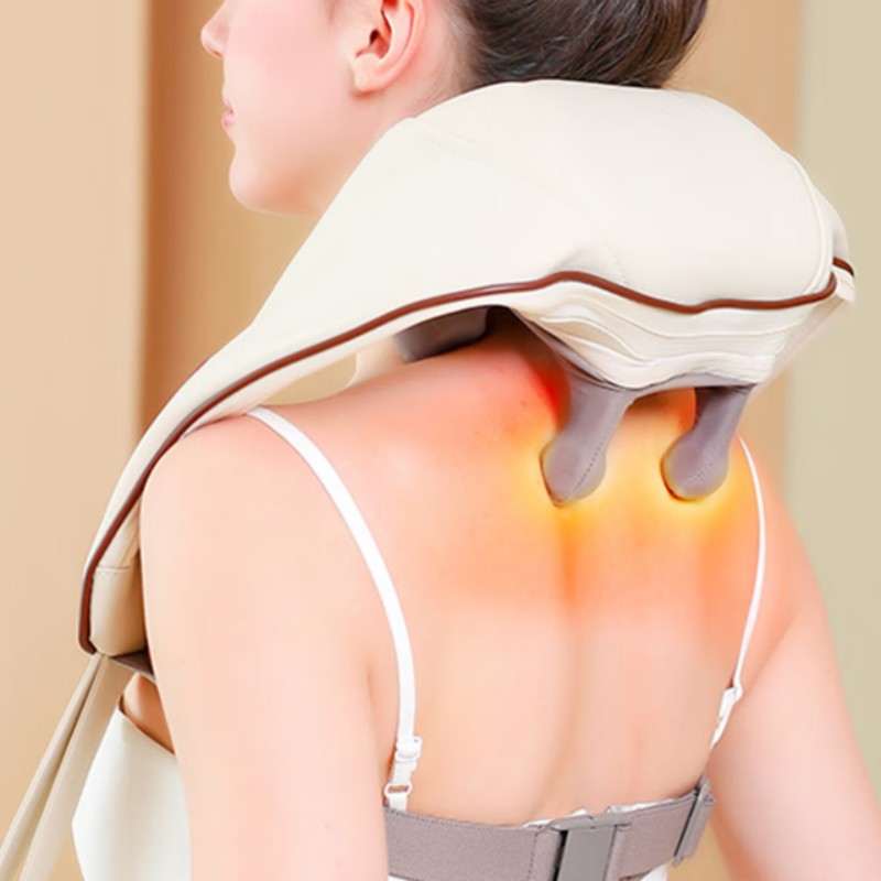 古菲斯Gufius肩腰部按摩枕按摩器GFPM-L01 卡其色