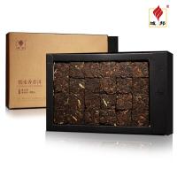 域邦 普洱茶砖 糯米香普洱茶熟茶砖茶 糯米普洱小方砖 普洱熟茶砖牛皮纸茶叶礼盒400g