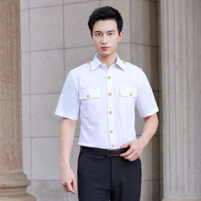 御林铁卫 男款短袖衬衫 YLTW-6215 件高清大图