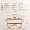金灶A308多功能电热火锅炒煎不粘锅电炒锅大容量火锅电锅家用分体