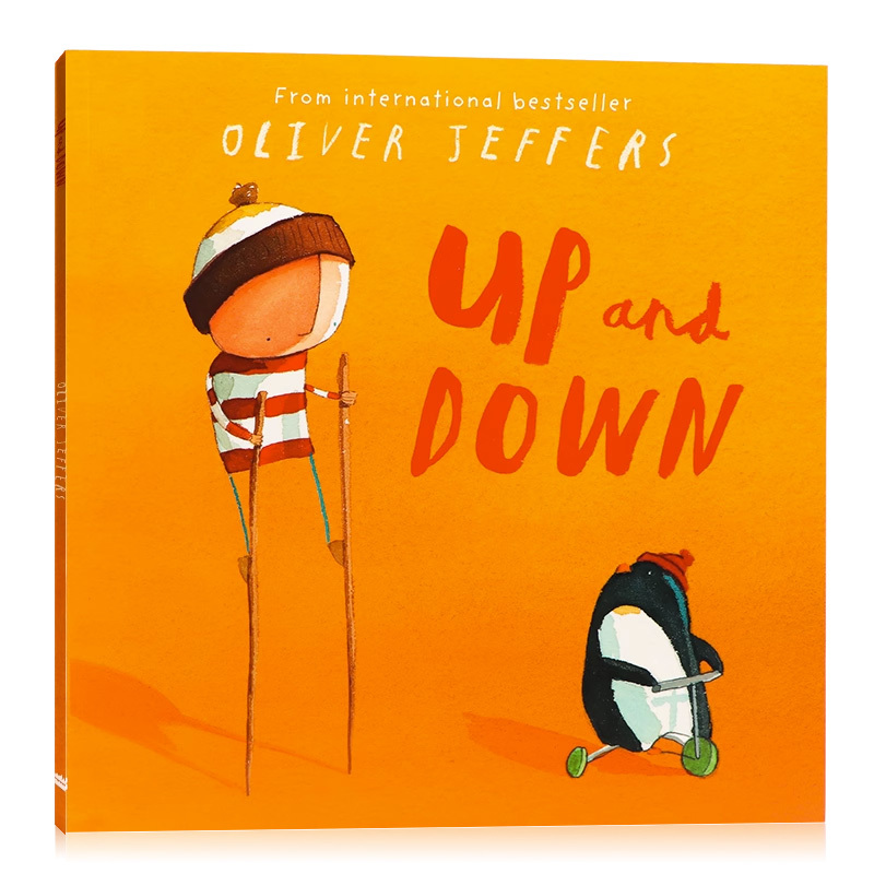 [正版]飞天梦想英文原版绘本 Oliver Jeffers Up and Down 平装大开奥利弗杰弗斯儿童图画书智慧