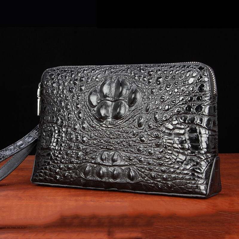 vuniqson品牌手拿包男鳄鱼皮手包男士皮包大容量手抓包男个性钱包潮