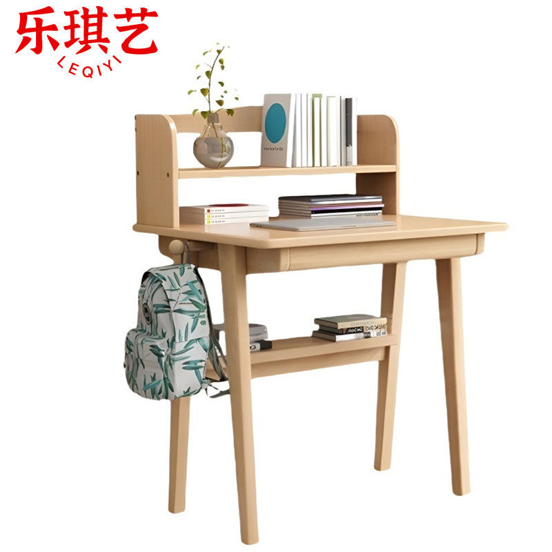 乐琪艺 书桌 实木(0.8m)张高清大图