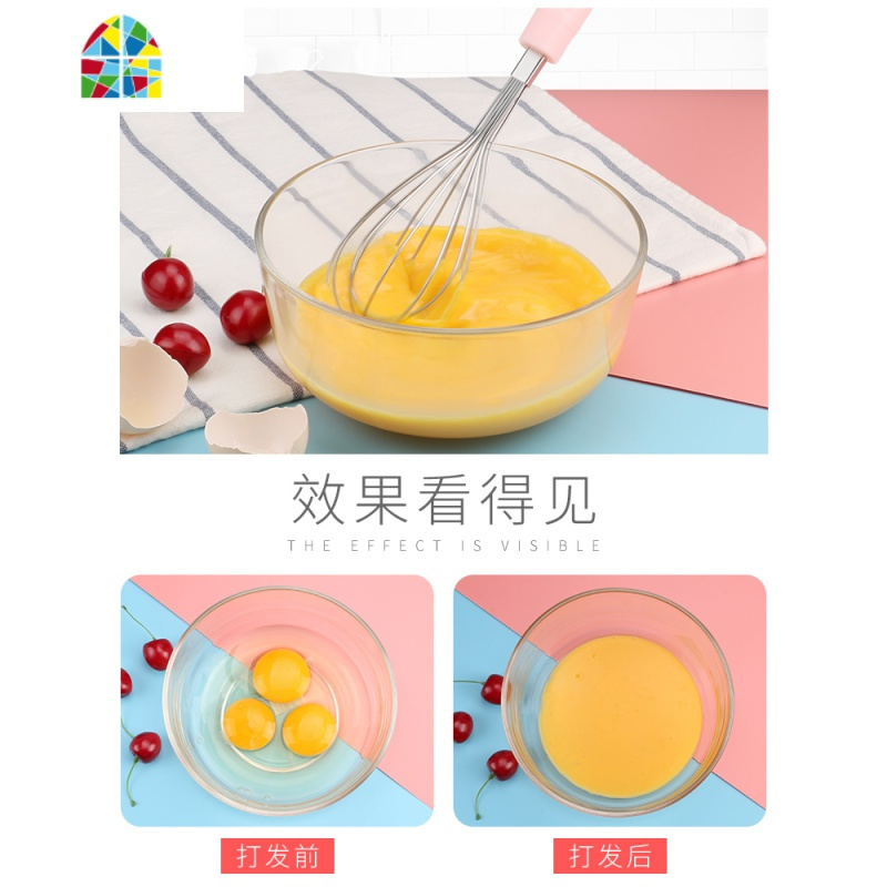 打蛋器手动不锈钢打鸡蛋搅拌器打发奶油厨房家用蛋清油烘焙工具 FENGHOU 蓝色小号