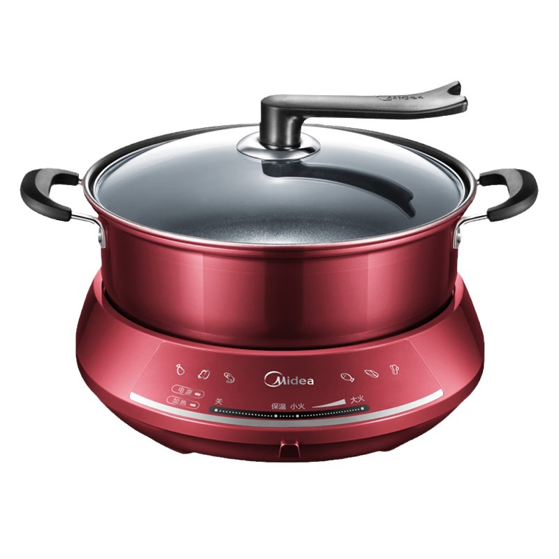 美的(Midea) 电火锅DHY28 大容量 分体式家用多功能电热锅 不粘锅 4.5L