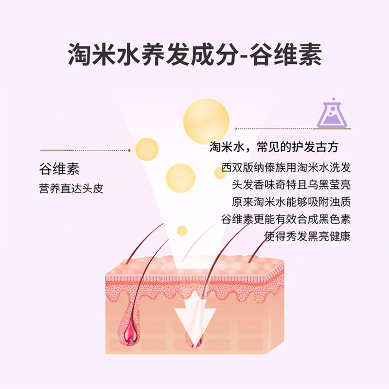 云南白药养元青洗发水 淘米水洗发水-柔顺滋润-425ml乌黑亮泽 送品包装随机发
