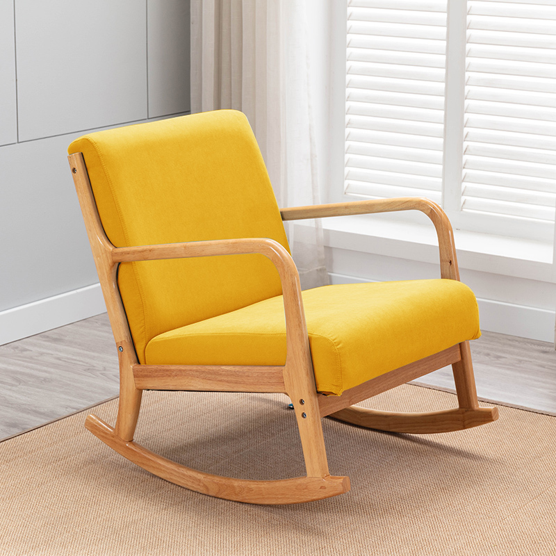 寻木匠懒人沙发摇摇椅家用大人阳台卧室单人沙发成人午睡躺椅实木沙发