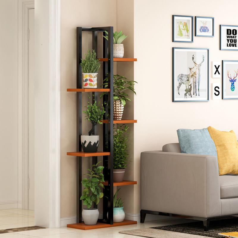 绿萝吊兰花架子 客厅卧室钢木花架多层室内特价省空间 花架/花几