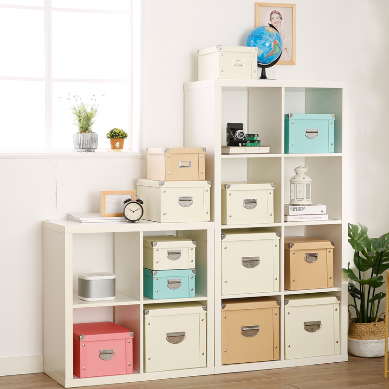 纸质收纳箱折叠书箱学生储物盒子家用整理箱装书本纸箱办公文件筐民国