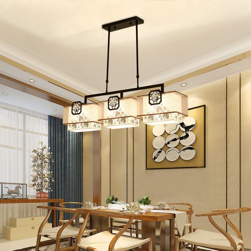 辛羽现代简约新中式餐厅吊灯创意个性温馨饭店吧台复古书房餐吊灯