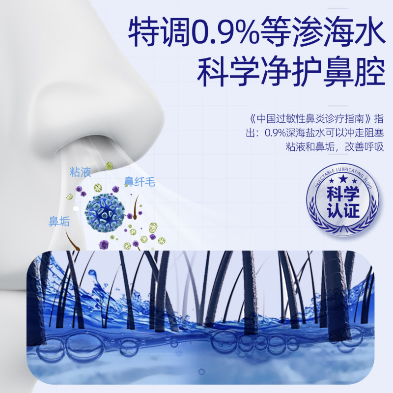 沃朗森生理性海盐水鼻腔喷雾鼻炎冲洗儿童医用鼻塞通鼻神器鼻喷剂洗鼻器1788