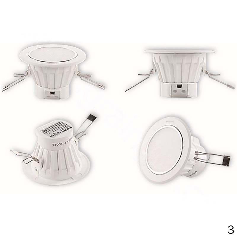 飞利浦 PHILIPS 4英寸 20×0.5瓦 230V 6500K(铝原色) 闪烁 LED筒灯冷白色(铝原色) 1只