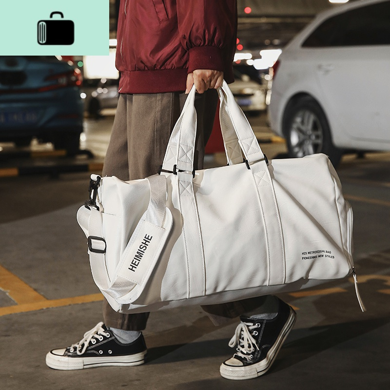 潮牌健身包防水出差旅游短途行李包单肩斜挎包newlake男士手提包视频