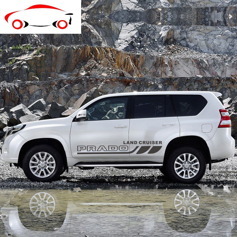 敬平 Jing Ping 汽车贴纸霸道彩条专用10 19款丰田霸道车贴新普拉多车身彩条拉花改装贴纸腰线贴花jing Ping 款式三进口材质银灰色 价格图片品牌报价 苏宁易购杰伦汽车用品专营店