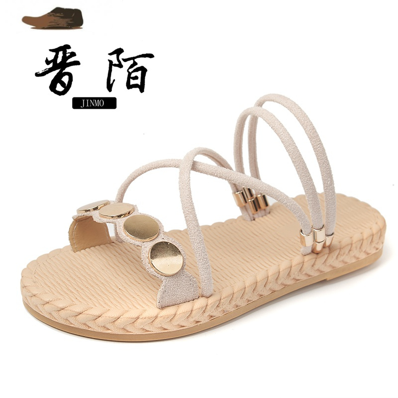 Ideamini凉鞋女2021夏季新款网红ins潮仙女风时尚学生百搭罗马平底凉拖鞋凉鞋