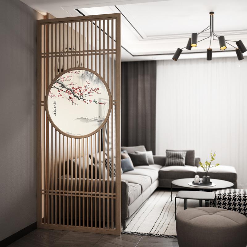 BONJEAN新中式屏风隔断客厅卧室遮挡家用简约现代进风水玄关格栅时尚高清大图