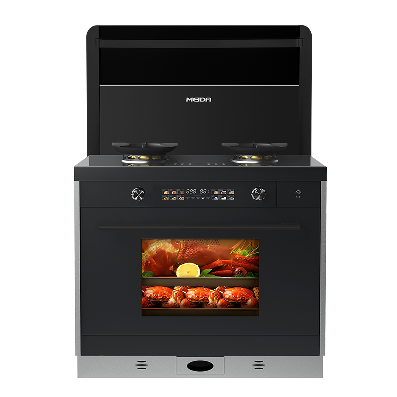 美大MEIDA蒸烤一体集成灶X80-ZK(MD2XZK) 5.0kW大火力 恒温置物台 触控操控 自清洁 天然气高清大图