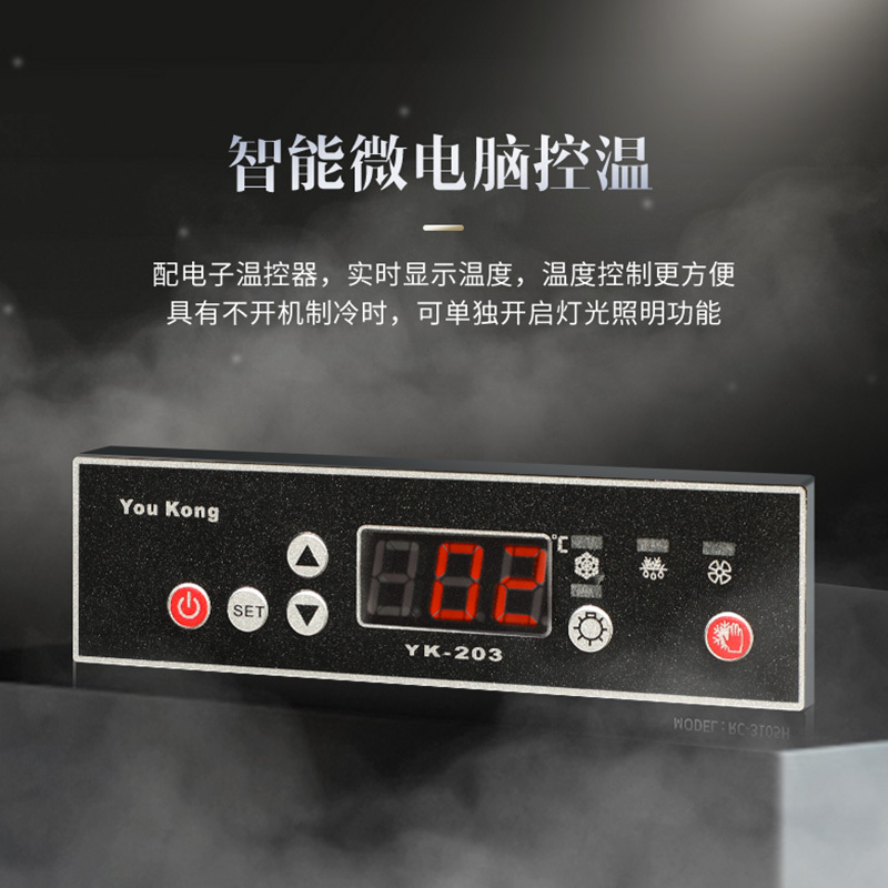 澳柯玛(AUCMA)LSC-660DW风冷无霜冷藏展示柜蔬菜保鲜啤酒饮料商用冰箱立式双门冰柜高清大图