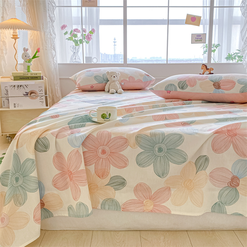 雅鹿全棉印花床单 2.0*2.3m高清大图