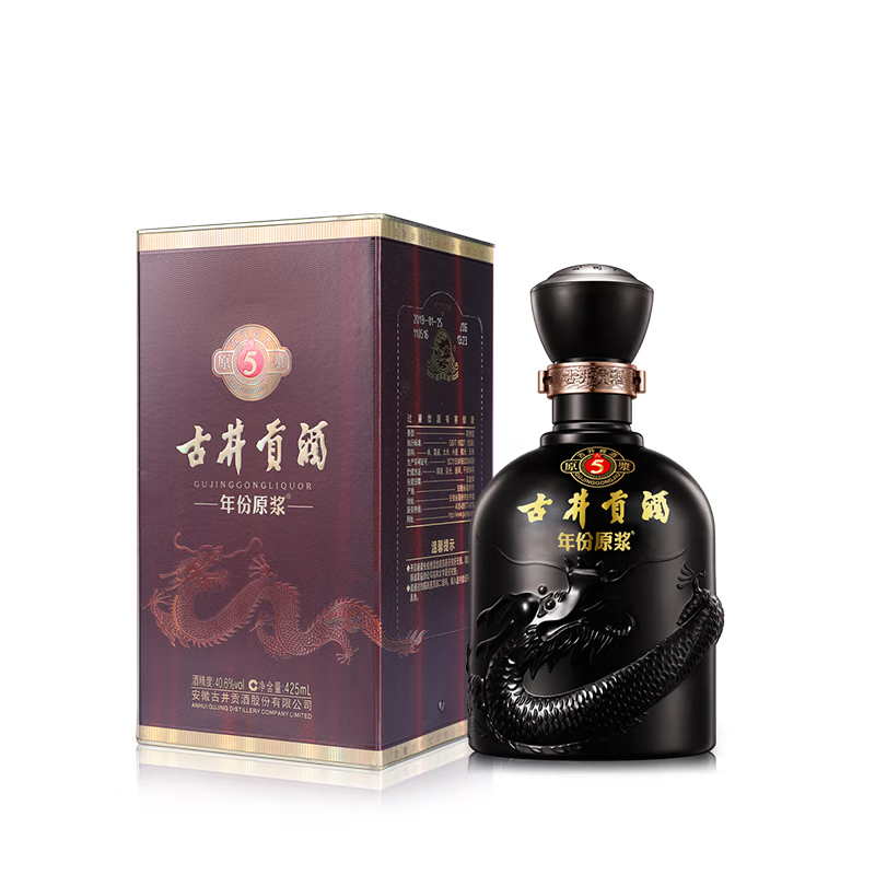 古井贡酒 年份原浆古5 40.6度425ml*2瓶 浓香型白酒