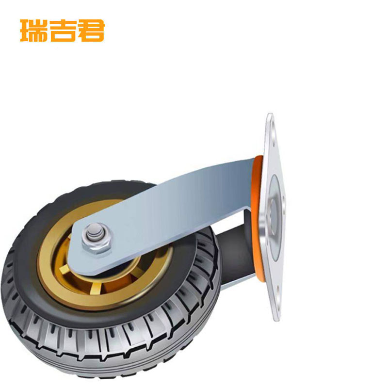 瑞吉君 万向轮 橡胶轮 4寸 个高清大图