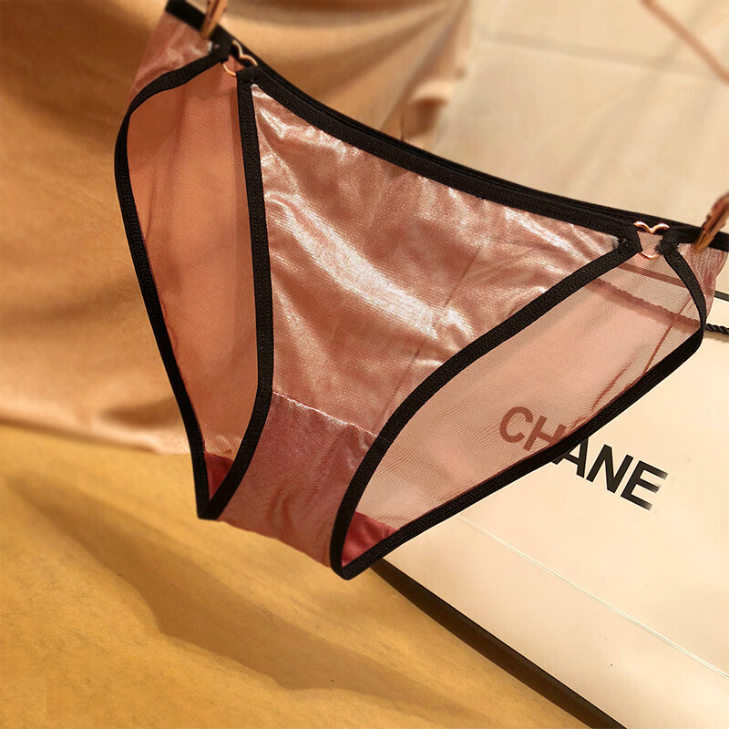 波迷娜bomina大码胖妹妹内裤日系蕾丝内裤女少女透明透气薄款闪烁三角