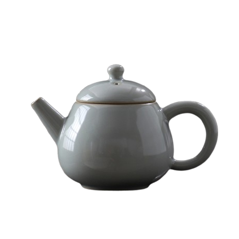 豪峰汝窑乐天壶200ml汝窑粉青功夫茶具陶瓷茶壶西施壶DP06020