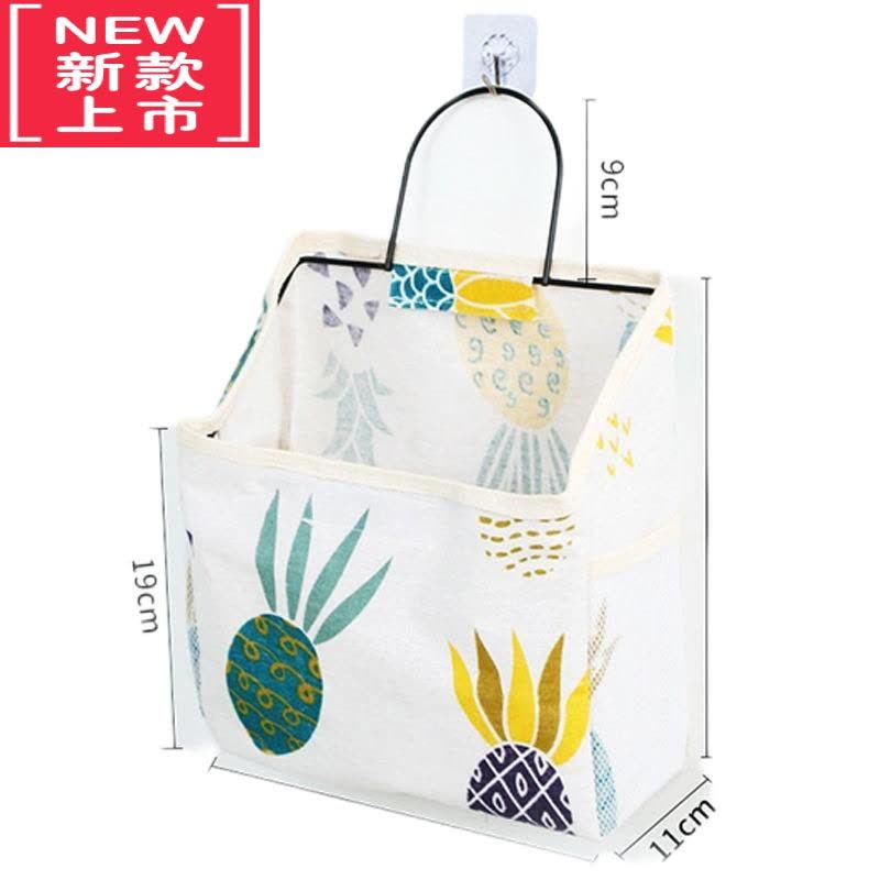 可莉允布艺宿舍收纳挂袋壁挂墙挂式墙上储物篮门后浴室挂衣袋器置物袋图片