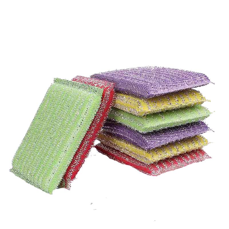 蒙浩博百洁布刷碗布双面钢丝棉4片包