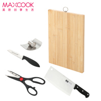 美厨(maxcook)砧板刀具套装 菜刀水果刀剪刀砧板护指器 厨具组合5件套 MCTZ258