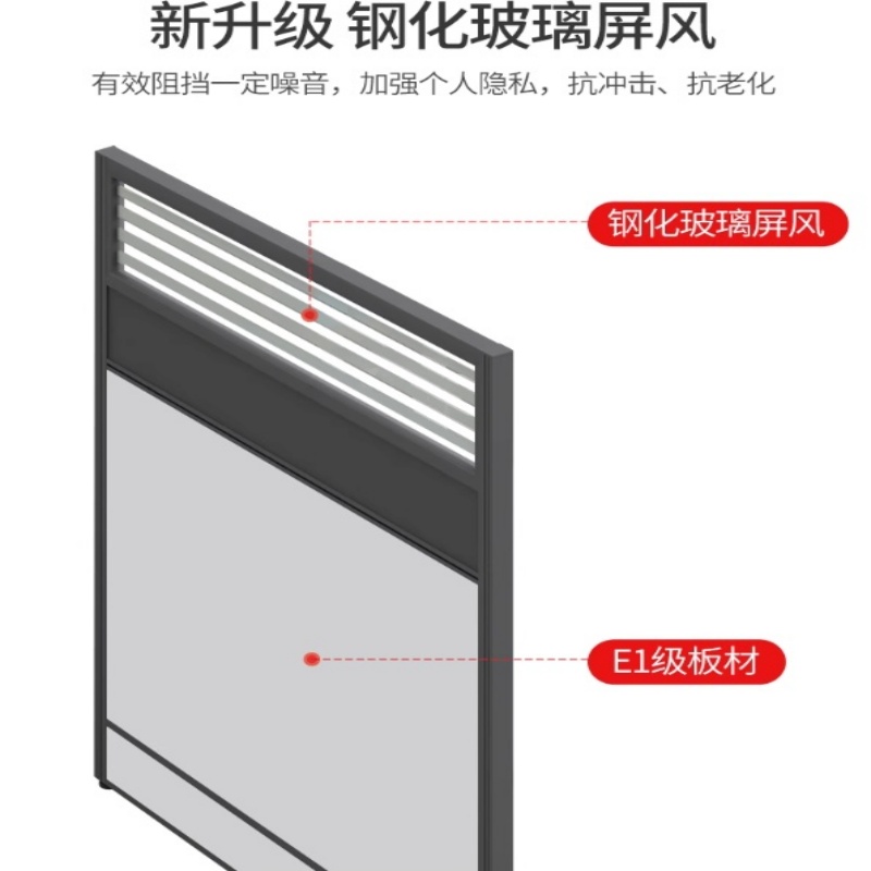凡尔尚单人屏风工位1800*1800*1100mm张高清大图