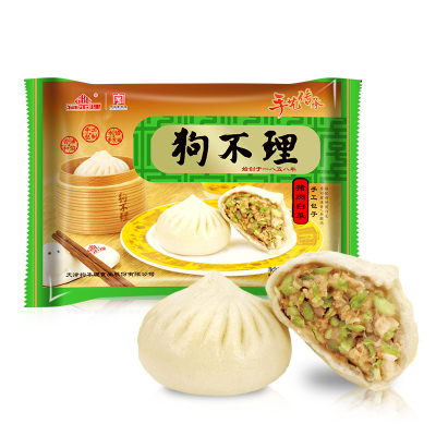天津 狗不理 冷冻手工猪肉白菜包子420g(12个)