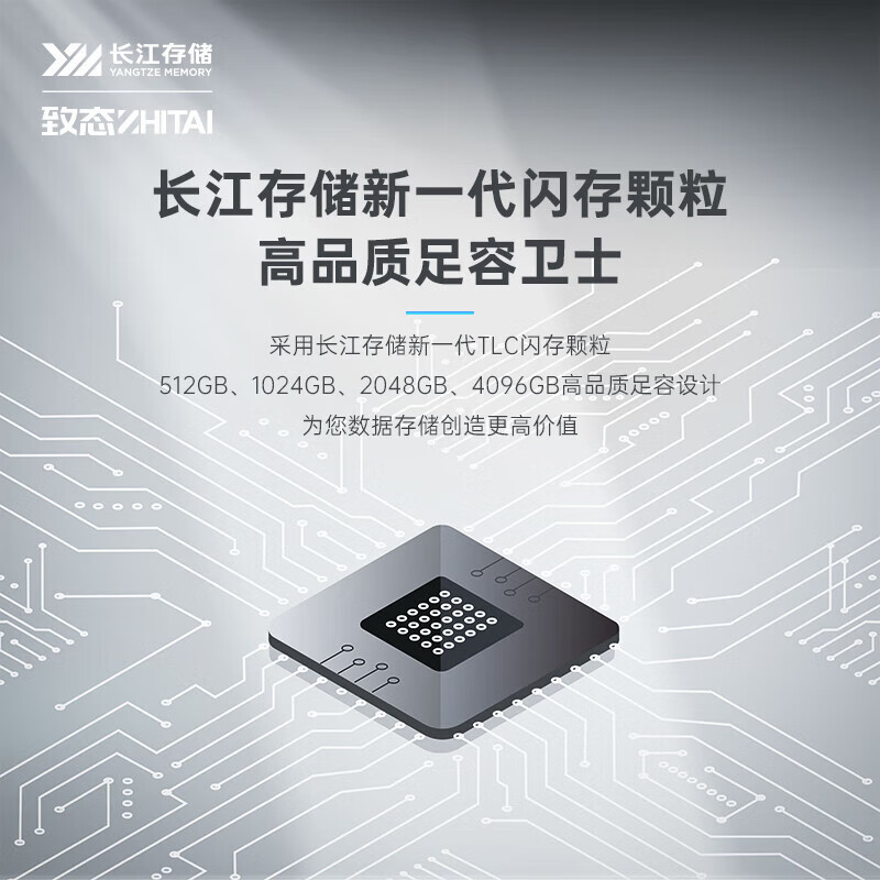 致态(ZHITAI) 长江存储 2TB SSD 固态硬盘 NVMe M.2接口 TiPlus7100系列