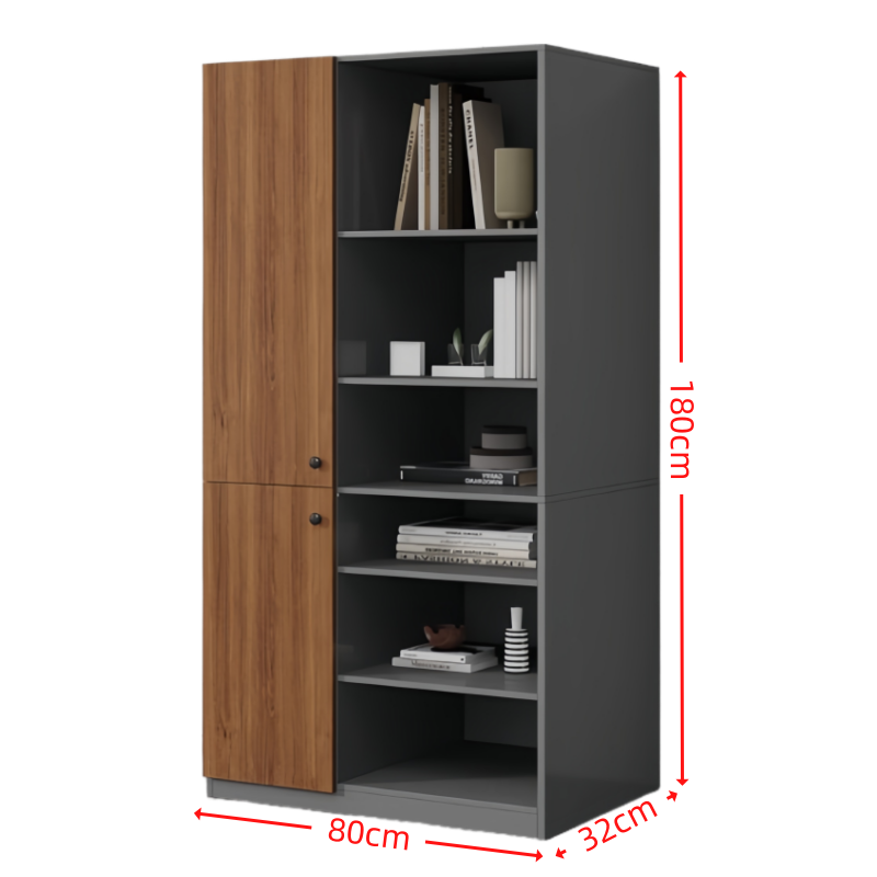 芙首泰书柜两门800*320*1800mm个高清大图