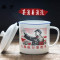 鼎亨为人民服务杯子骨瓷仿搪瓷怀旧复古大茶杯带盖家用陶瓷马克杯