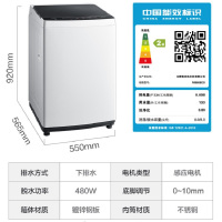 美的(Midea)8公斤波轮洗衣机全自动 免清洗十年桶如新 立方内桶 水电双宽 新品MB80ECO