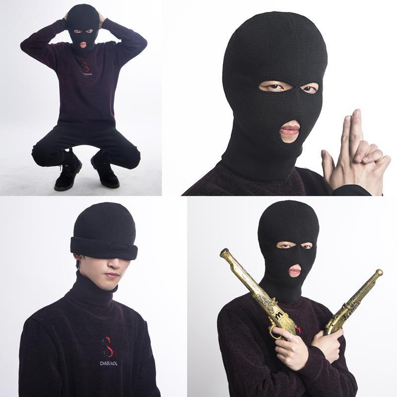 冰丝防晒头套男夏季摩托车头盔内衬面罩全脸csgo反恐头罩土匪悍匪单孔