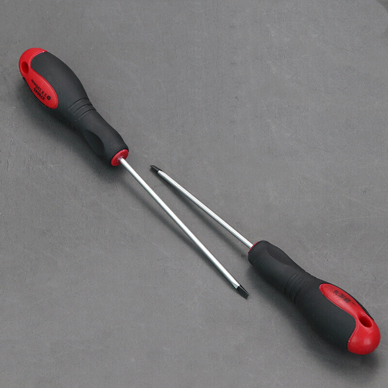 长城精工 S2双色橡塑柄螺丝刀 一字螺丝批 家用起子改锥 6*100mm 276646 2把(4把起订)高清大图